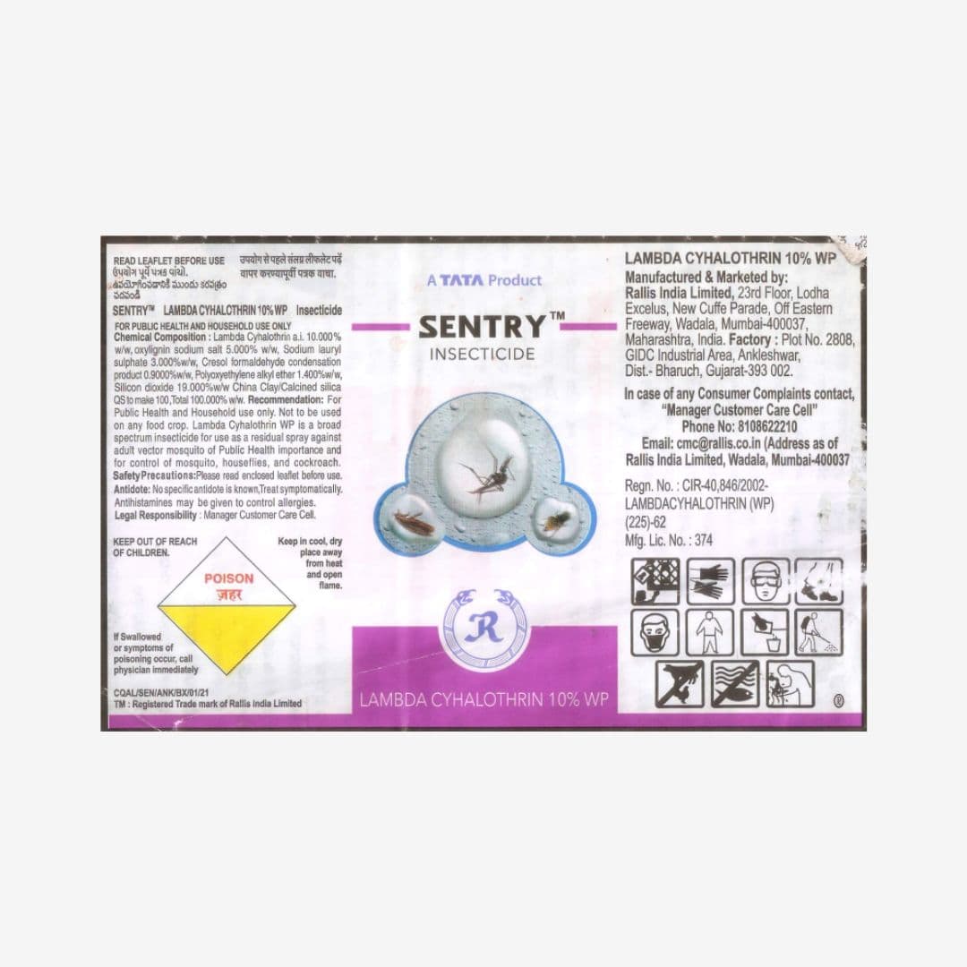 Sentry 62.5 gm (Lambda Cyhalothrin 10% WP) 2